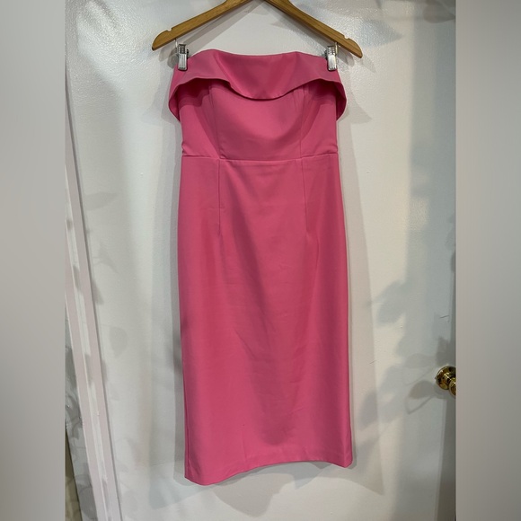 Bardot Georgia Strapless Dress - Candy Pink - Size 6 - Picture 4 of 13